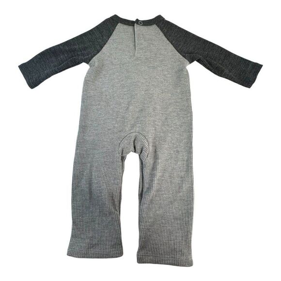 Mud Pie Pumpkin One Piece Outfit 0-3M Gray Orange Halloween Thanksgiving NEW - Picture 4 of 6